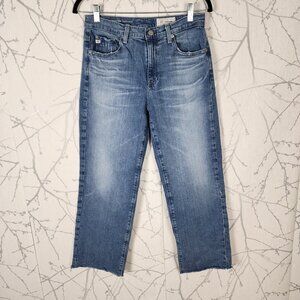 AG Adriano Goldschmied Mid Rise Straight Brinley Crop Jeans